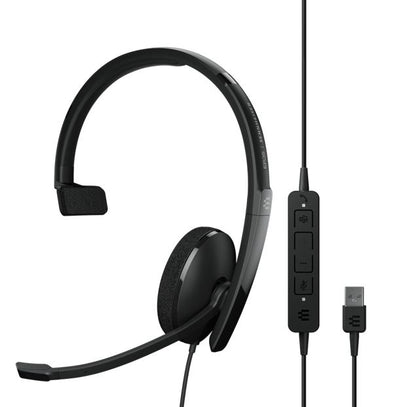 EPOS | Sennheiser ADAPT 130T USB II, On-ear, single-sided USB-A headset with in-line call control and foam earpad. Optimised for UC Sennheiser