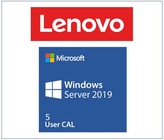 LENOVO Microsoft Windows Server 2019 Client Access License (5 User) ST50 / ST250 / SR250 / ST550 / SR530 / SR550 / SR650 / SR630 Lenovo