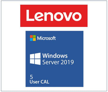 LENOVO Microsoft Windows Server 2019 Client Access License (5 User) ST50 / ST250 / SR250 / ST550 / SR530 / SR550 / SR650 / SR630 Lenovo