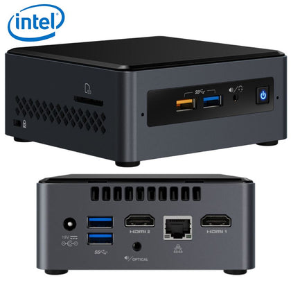 Intel NUC J5005 2.8GHz 2xDDR4 SODIMM 2.5' HDD/SSD 2xHDMI 2xDisplays GbE LAN WiFi BT 4xUSB3.0 2xUSB2.0 for DS POS no headphone no AC cord ~BOXNUC7PJYHN Intel-P