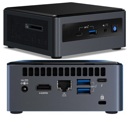 Intel NUC i7-10710U 4.7GHz 2xDDR4 M.2 & 2.5' SSD 3xDisplays HDMI USB-C DP GbE LAN WiFi BT VESA Thunderbolt 3 no AC Cord Intel