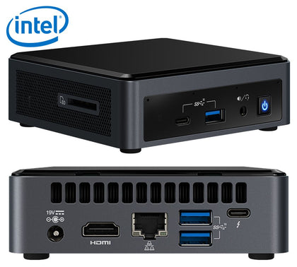 Intel NUC i5-10210U 4.2GHz 2xDDR4 SODIMM M.2 SATA/PCIe SSD HDMI USB-C (DP1.2) 3xDisplays GbE LAN WiFi BT no AC Cord Intel
