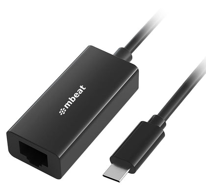 mbeat®  USB-C Gigabit Ethernet Adapter - Black MBEAT