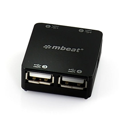 mbeat® 4 Port USB 2.0 Hub - USB 2.0 Plug and Play/ High Speed Interface/ Ideal for Notbook/PC/MAC users MBEAT