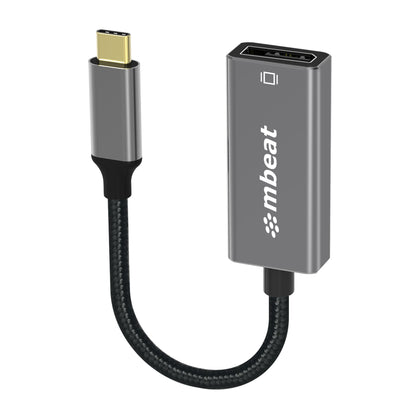 mbeat Elite USB-C to Display Port Adapter  -Converts USB-C to DisplayPort female port, 4K@60Hz (3840×2160),  15cm - Space Grey MBEAT