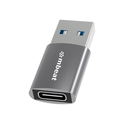 mbeat Elite USB 3.0 (Male) to USB-C (Female) Adapter -  Converts USB-C device to Any Computers, Laptops with USB-A port, USB 3.0 5Gbps - Space Grey MBEAT