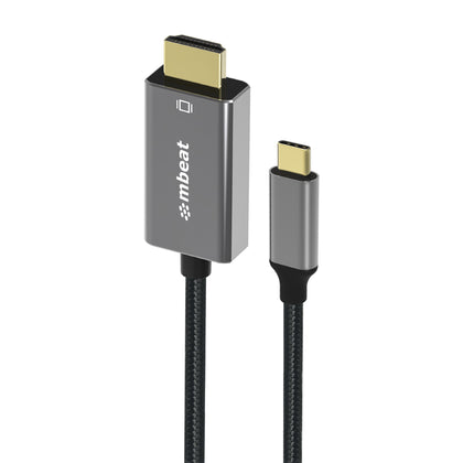 mbeat Tough Link 1.8m 4K USB-C to HDMI Cable - Extend USB-C Laptop, Tablet or Smartphone Video to HDMI Monitor, Projector, HDTV, 4K@60Hz(3840×2160) MBEAT