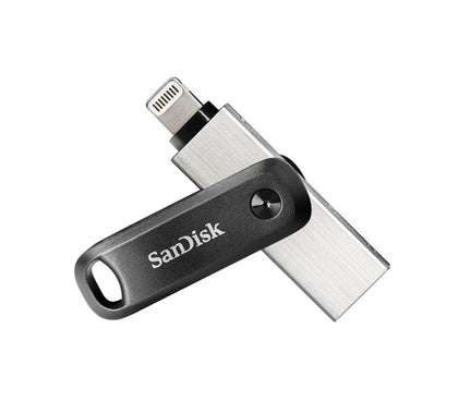 SanDisk 128G iXpand Flash Drive Go SDIx60N USB-A Lightning USB 3.0 Silver password-protect for iPhone & iPad 1 yrs warranty Sandisk