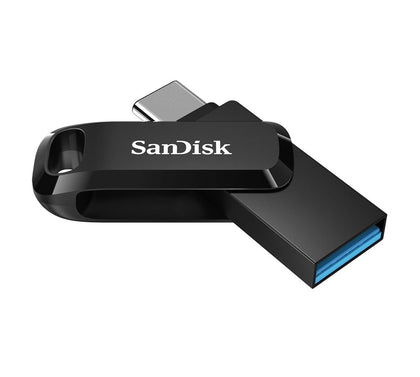 SanDisk 256GB Ultra Dual Drive Go 2-in-1 USB-C & USB-A Flash Drive Memory Stick 150MB/s USB3.1 Type-C Swivel for Android Smartphones Tablets Macs PCs Sandisk