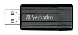 Verbatim Store'n'Go Pinstripe USB Drive 32GB USB Storage Drive Memory Stick (Black) Verbatim