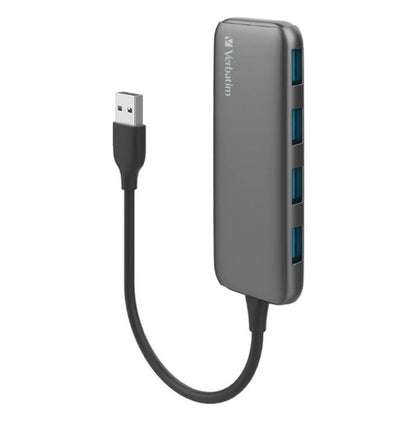 Verbatim USB A 3.0 Hub with 4x USB A 3.0 - Space Grey Verbatim