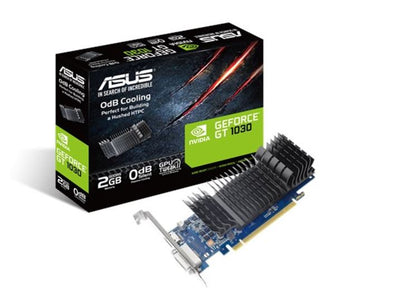 ASUS nVidia GeForce GT1030-SL-2G-BRK 2GB GDDR5 Low Profile Graphics Card with Bracket For Silent HTPC Build (With I/O Port Brackets) ASUS