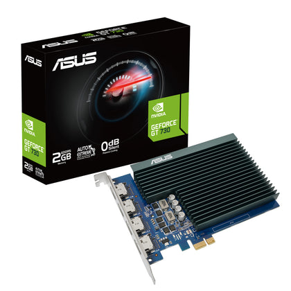 ASUS nVidia GeForce GT730-4H-SL-2GD5  2GB GDDR5 GT730 4xHDMI 1.4b, 927Mhz/902Mhz, PCIE 2.0, Single Slot ASUS