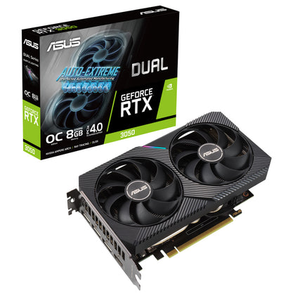 ASUS nVidia GeForce DUAL-RTX3050-O8G RTX 3050 8GB OC Edition GDDR6, 1852Mhz Boost, PCIe 4.0, 1xHDMI 2.1, 3xDP 1.4a ASUS