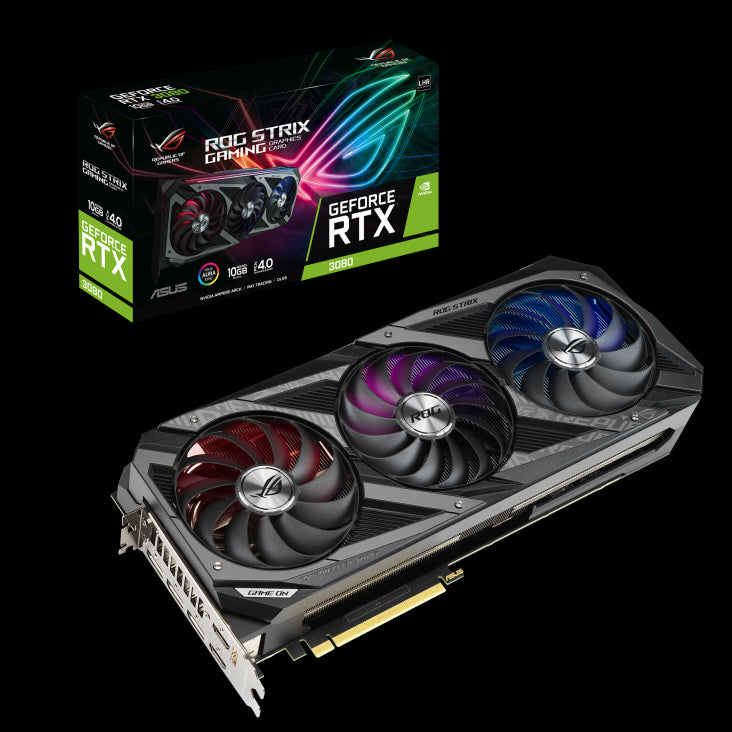 ASUS nVidia GeForce ROG-STRIX-RTX3080-10G-V2-GAMING RTX 3080 V2 10GB GDDR6X, PCIe 4.0, 1740MHz Boost, 2xHDMI 2.1, 3xDP 1.4a, HDCP (LHR) ASUS