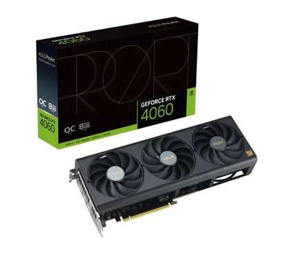 ASUS nVidia GeForce PROART-RTX4060-O8G RTX4060 OC edition 8GB GDDR6, 2550 Mhz Boost Clock, RAM 17Gbps, 3xDP, 1xHDMI
