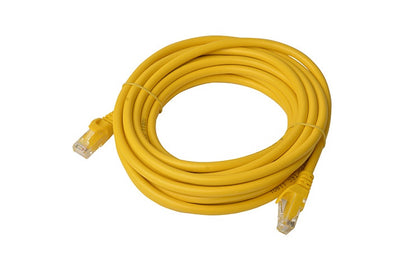 8Ware Cat6a UTP Ethernet Cable - 5m - Snagless Design - Yellow
