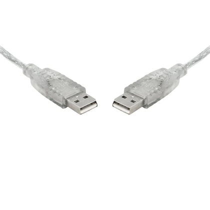 8Ware USB 2.0 Cable (2m) - Transparent | Fast Data Transfer | Male to Male Connector