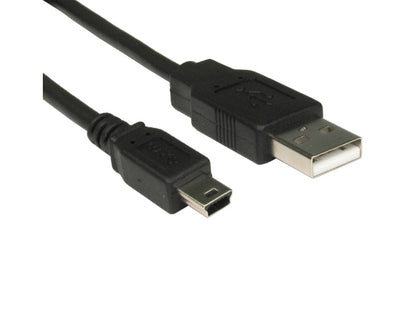 10x 8Ware USB 2.0 Cable - A Male to Mini B - Black