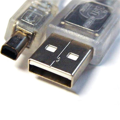 8Ware USB 2.0 Cable 3m A to B - Transparent Metal Sheath