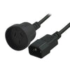 8Ware Power Extension Cable 15cm: UPS IEC C14 Female to Male Connection