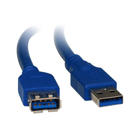  8Ware USB 3.0 Cable 1m Male to Female Blue - Extend connectivity effortlessly with high-speed data transfer capabilities.
