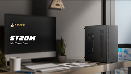 Antec ST20MVPA55AU, mATX/ITX Mid Tower, USB3.0, 265mm GPU, 150mm CPU, 1x120mm fan, 275x180x352mm, Pre-installed 550W power supply