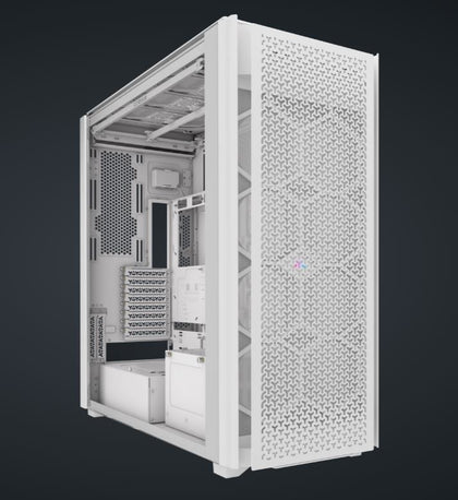 Corsair iCUE LINK 9000D RGB AIRFLOW Super Full-Tower PC Case - White, 698×307×698mm, GPU 580mm, 6x 2.5', 5x 3.5', rad 480mm, 2x USB-C 180mm CPU Cooler
