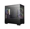 DeepCool CG380 3F Panoramic Dual Tempered Glass Micro ATX Case, 3 Pre-installed PWM ARGB Fans 1×USB-C Gen2, 2×USB 3.0, Audio/Mic