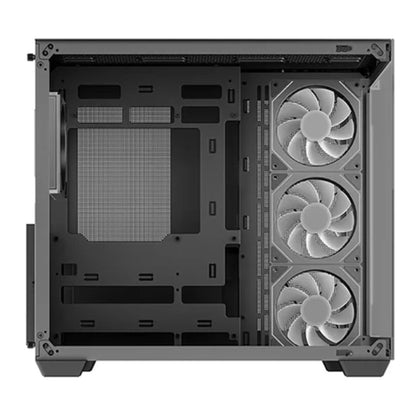 DeepCool CG530 4F ATX Case, Tempered Glass, 4 Pre-Instaled Fans, USB3.0×2、Gen2 Type-C x1、Audio/Mic×1, Cable,  Supports Rear Connector