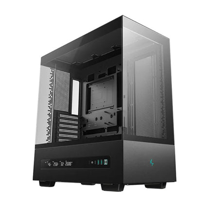 DeepCool CH690 DIGITAL Mid-Tower ATX Case, Panoramic Design,  Support up to 420mm Radiator, Supports Rear Connector Motherboards, USB3.0×2、Audio/Mic×1