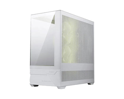 SI MAG PANO M110R - White, Mini Tower, 270° Panoramic Glass, Micro-ATX/Mini-ITX, 3x ARGB Fans, 360mm Radiator, 410mm GPU, USB-C, 5 Expansion Slots.