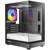 OKINOS AQUA UNO ZEBRA, Mini Tower, Micro-ATX/ITX, tempered glass, 3×120mm ARGB fans, USB 3.0 + Type-C, ≤309mm GPU, ≤165mm CPU cooler, steel