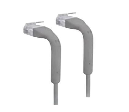 8ware Cable Single Unit Cat6 RJ45 90 Degree 2m Grey Ethernet Cable Both End Bendable to 90 Ultra-Thin 3mm Diameter
