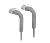 8ware Cable Single Unit Cat6 RJ45 90 Degree 2m Grey Ethernet Cable Both End Bendable to 90 Ultra-Thin 3mm Diameter