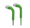 8ware Cable Single Unit Cat6 RJ45 90 Degree 50cm Green Ethernet Cable Both End Bendable to 90 Ultra-Thin 3mm Diameter