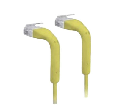 8ware Cable Single Unit Cat6 RJ45 90 Degree 50cm Yellow Ethernet Cable Both End Bendable to 90 Ultra-Thin 3mm Diameter