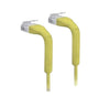 8ware Cable Single Unit Cat6 RJ45 90 Degree 50cm Yellow Ethernet Cable Both End Bendable to 90 Ultra-Thin 3mm Diameter