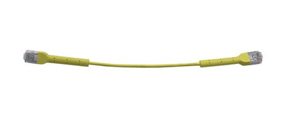 8ware Ultra-Thin Flexible CAT6 Cable 5M - Yellow Colour 90° Angled RJ45 Connectors Ethernet Network LAN Patch Cord