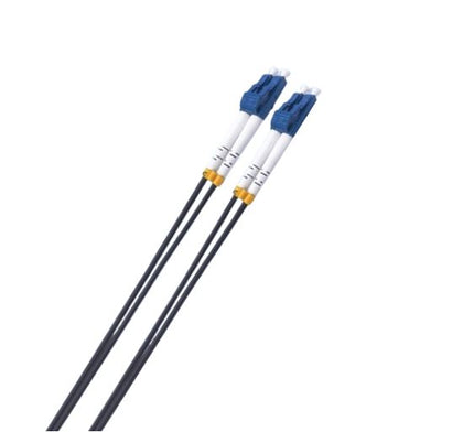 8ware Fibre UPC LC-LC Single Mode OS2 Dual-core Optic Duplex Armored Low smoke zero halogen (LSZH) cable Black 1M