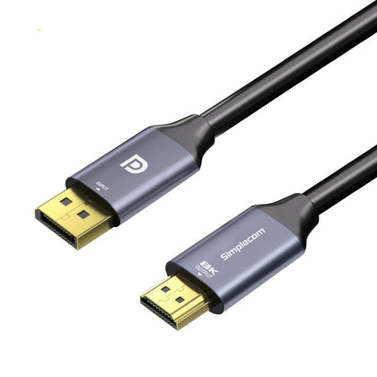 Simplecom DA218 Active DisplayPort 1.4 to HDMI 2.1 Cable 1.8M HDR 8K@60Hz
