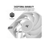 Corsair AR120 White, 120mm iCUE ARGB Fan, ARGB-compatible, PWM,  Low Noise 10dBA, High Airflow 58 CFM Case Cooling. Single Pack