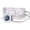 Corsair NAUTILUS 240 RS LCD Liquid CPU Cooler - White, 240mm rad, LCD pump, 2x PWM fans, 2100 RPM, AM5/LGA1851, copper plate, 400mm tube, 36dBA