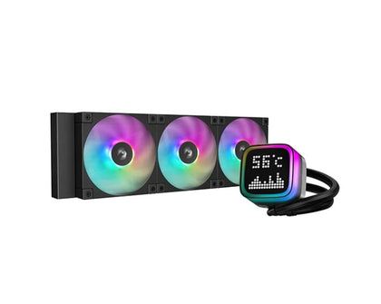 DeepCool LP360 Matrix Display Liquid Cooler, 360mm, High Performance FD12 ARGB PWM Fans