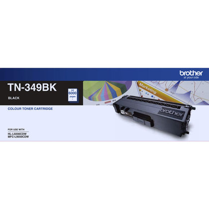 Brother TN-349BK Super High Yield Black Toner- HL-L9200CDW MFC-L9550CDW - 6000Pages