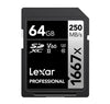 Lexar Professional 1667x 64GB SDXC™ UHS-II Card SILVER Series  speed up to 250MB/s 1 including 1080p Full-HD, 3D, and 4K video