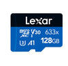 Lexar High-Performance 633x 128GB microSDHC™/ microSDXC™ UHS-I Card BLUE Series +adaptor 128GB – C10, A1, UHS-I (U3), V30, up to 100MB/s read, 45MB/s