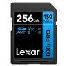 Lexar High-Performance 800x PRO 256GB SDHC™/SDXC™ UHS-I Card BLUE Series speeds of up to 150MB/s1 shoot high-quality images and stunning 1080p Full-HD