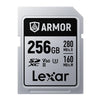 Lexar Professional ARMOR SILVER PRO 256GB SDXC™ UHS-II Card  up to 280MB/s read, up to 160MB/s write, Stainless steel, Rated IP68, 5-meter drop proof