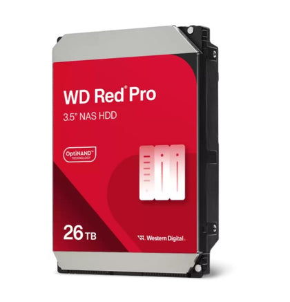 Western Digital WDRed Pro NAS Hard Drive - 26TB 3.5' 272MB/s 7200 RPM 512MB SATA HD 5yrs warranty